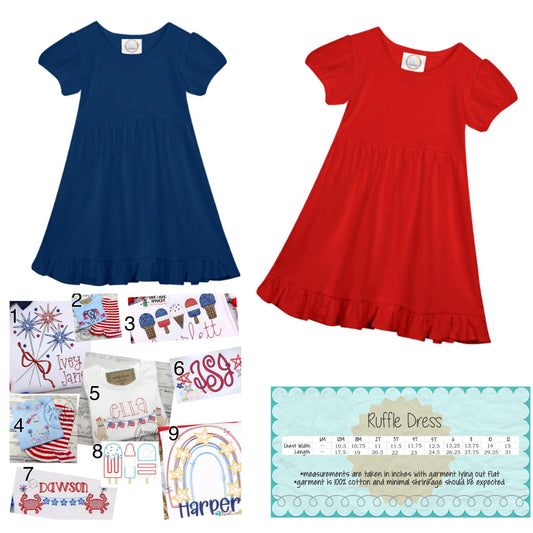 Patriotic ruffle dress