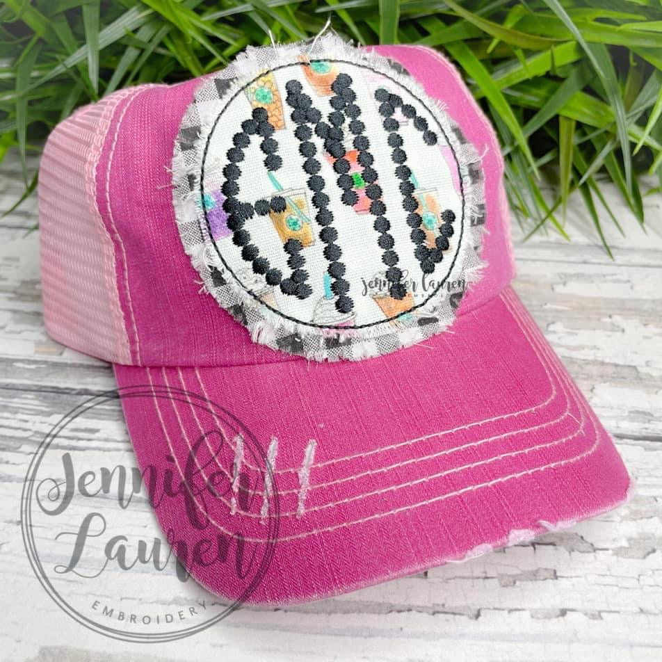 Hat - Monogrammed coffee patch