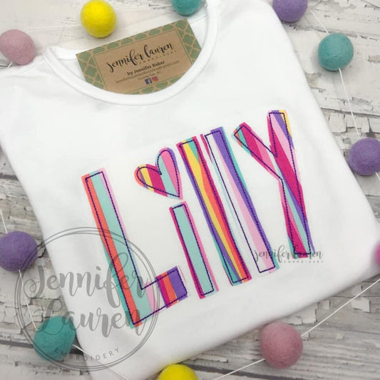 Applique name shirt