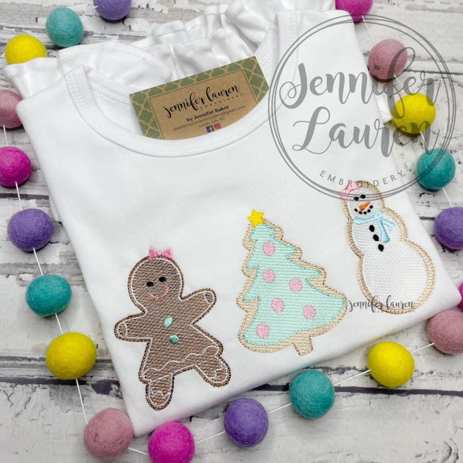 Christmas cookies shirt - pastels