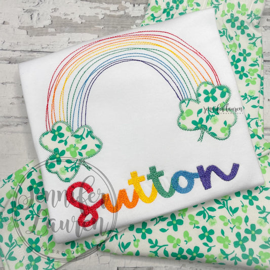 Rainbow shamrock shirt